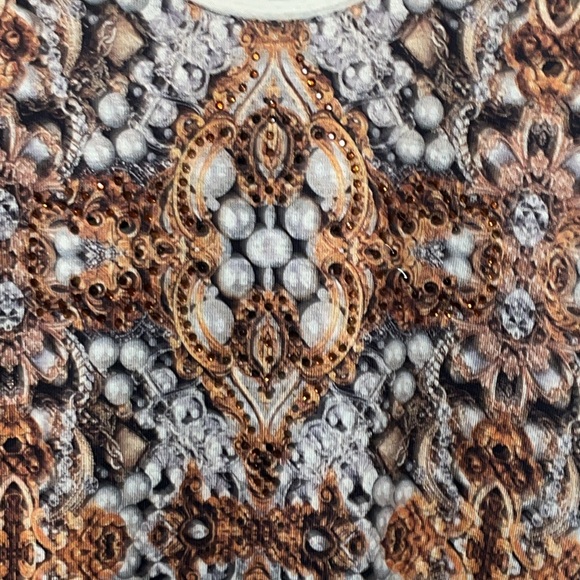 Custo Barcelona Dress midi length beaded Top Victorian mesh hem size medium - Picture 6 of 12